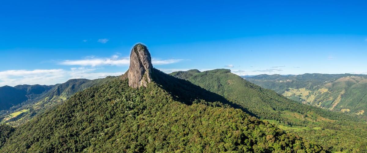 Pedra do Bau, rock mountain peak in Sao Bento do Sapucai, Brazil.