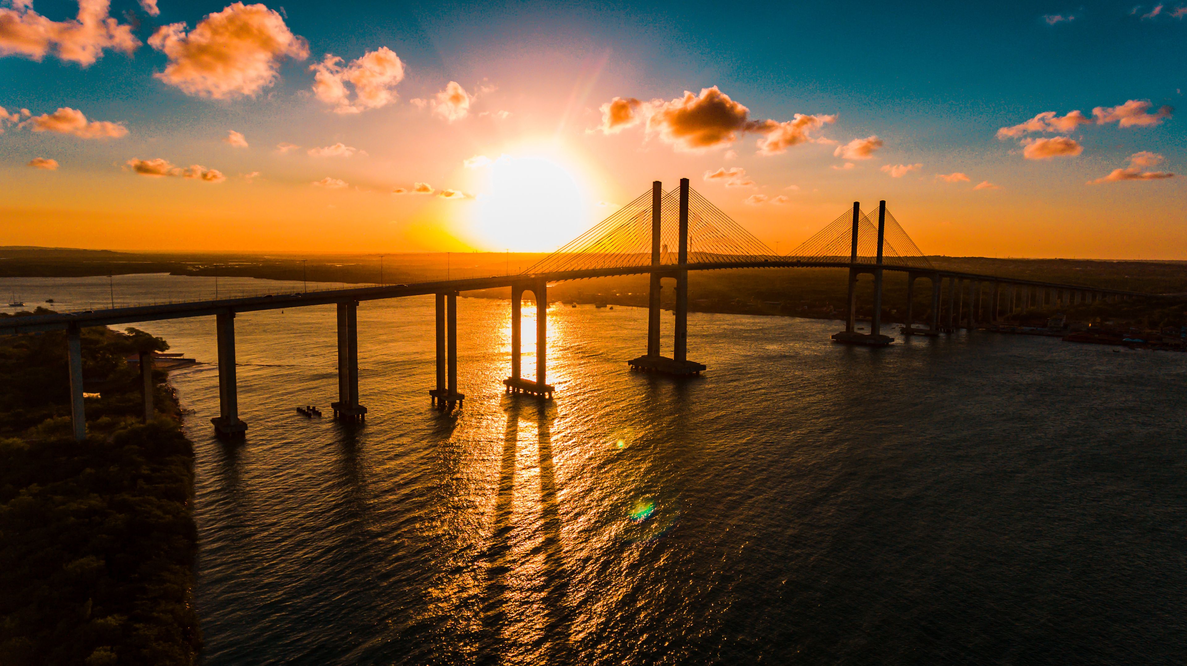 Pôr do sol em Natal RN na Ponte Newton Navarro (Pôr do sol em Natal RN na Ponte Newton Navarro)	