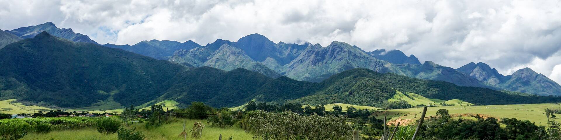 Beautiful mountain view in Sao Paulo's countryside, city of Lavrinhas. Serra da Mantiqueira. Brazil