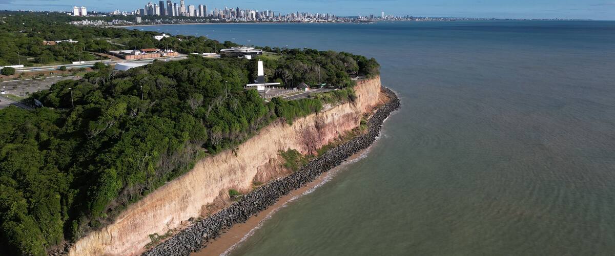 Aerial view of Cabo Branco Lighthouse - João Pessoa, Paraíba, Brazil (Vista aérea do Farol do Cabo Branco - João Pessoa, Paraíba, Brasil)
