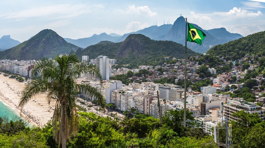 Blick auf die Copacabana, vom Fort in Rio de Janeiro, Brasilien