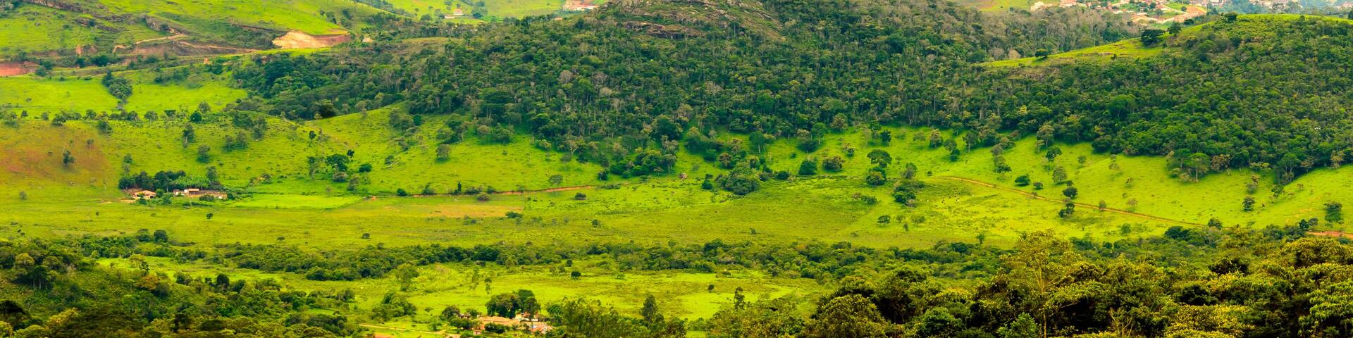 Panoramic view of country side the state of Minas Gerais , Brazil.