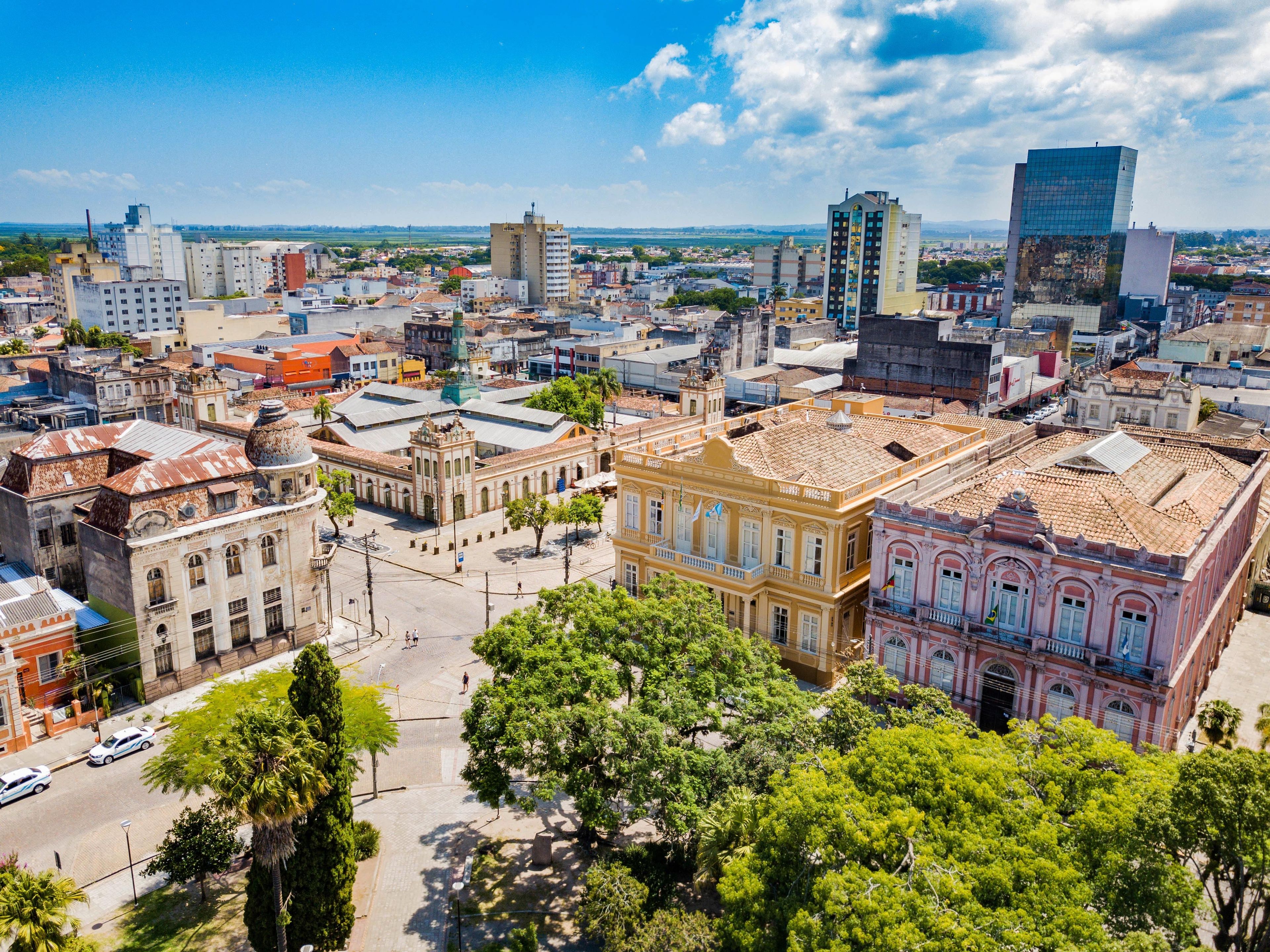 Pelotas RS - historic center of the city of Pelotas, Rio Grande do Sul