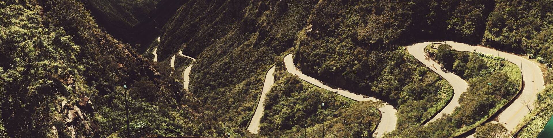 Winding mountain road, Santa Catarina, Brazil
