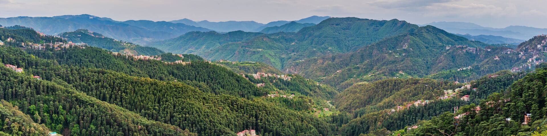 Panoramic view at Shimla, Himachal Pradesh, India.