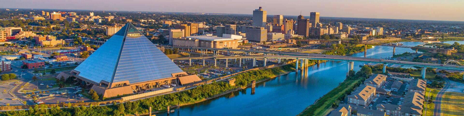 Memphis, Tennessee, USA Downtown Skyline Aerial