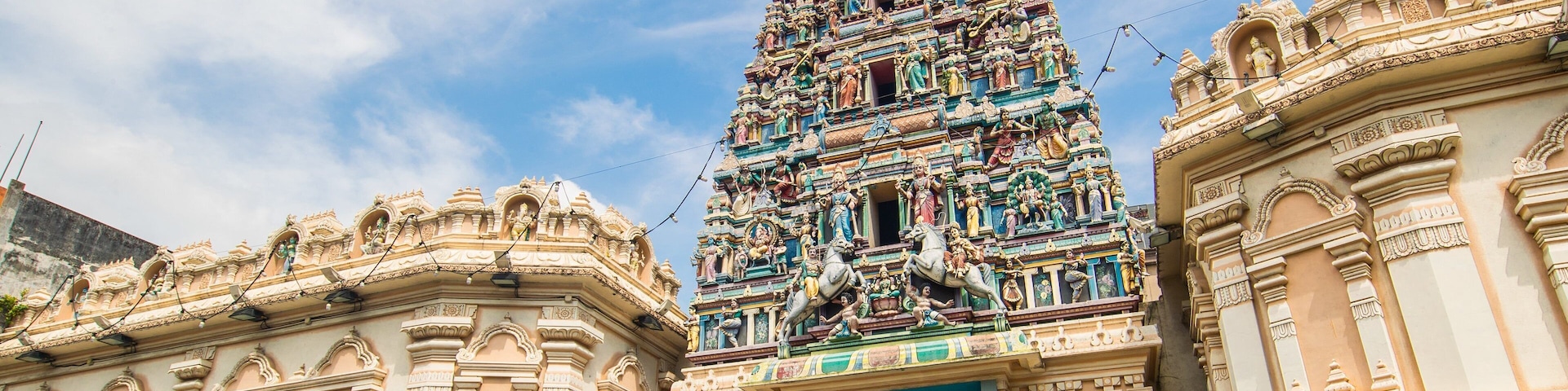 A temple with intricate carvings and statues.