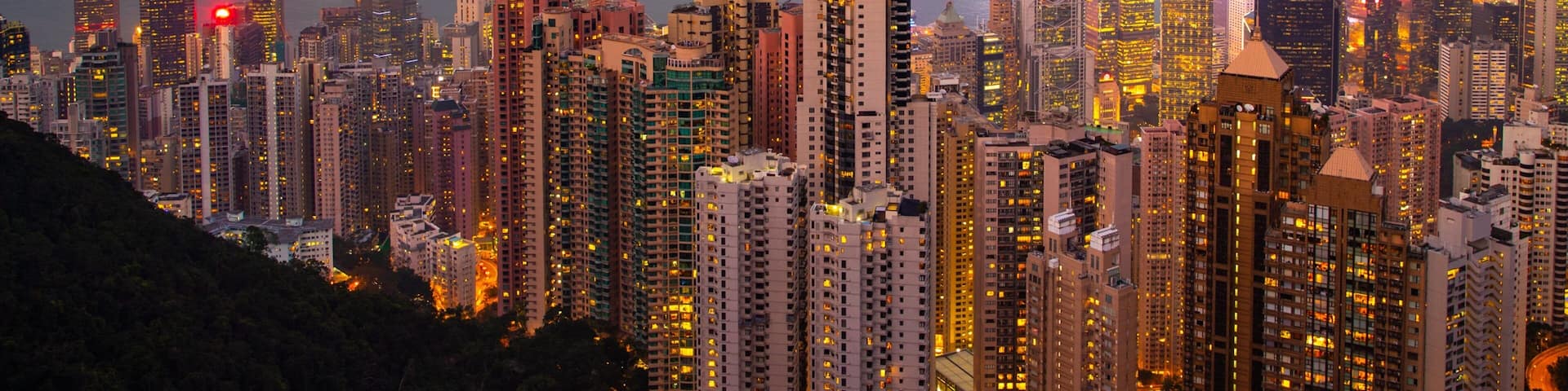 Hong Kong SAR showing a city, landscape views and a sunset
