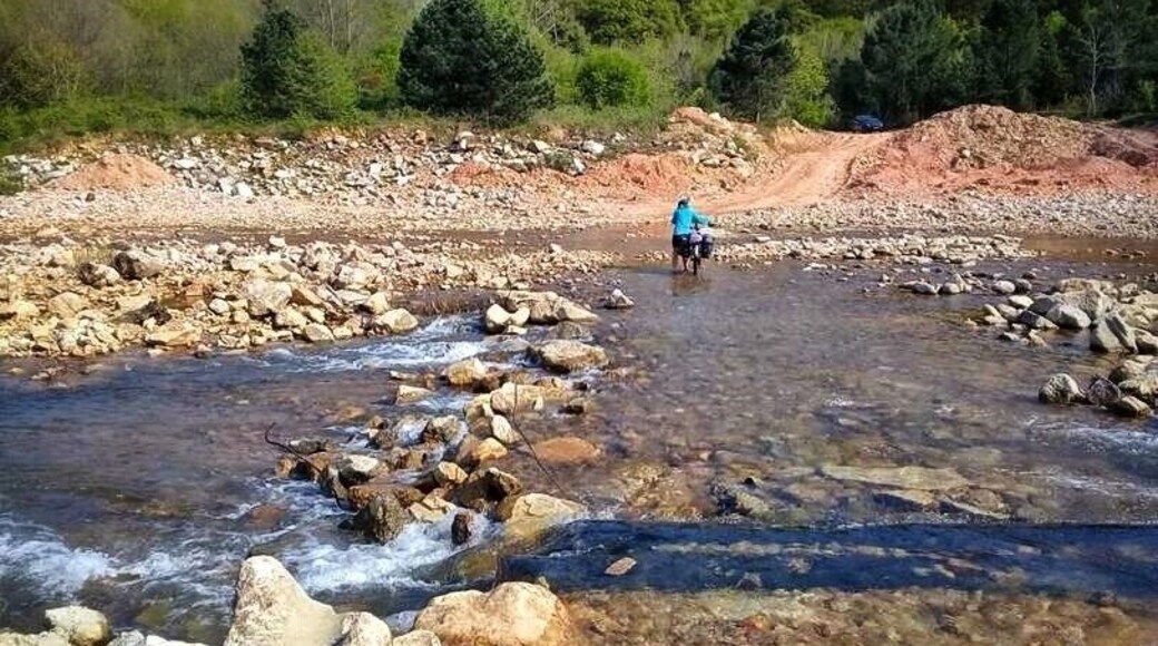 Nothing can stop us completing our journey to Yalikoy. While we were expecting to find an actual road to cross the river there was none so I had to take out my shoes and pass through the cold stream trying to keep my balance on the rocks that I stepped bare feet. Result, yes we did reach Yalikoy. Awesome bike trip and awesome to be on 2wheels. #LifeAtExpedia