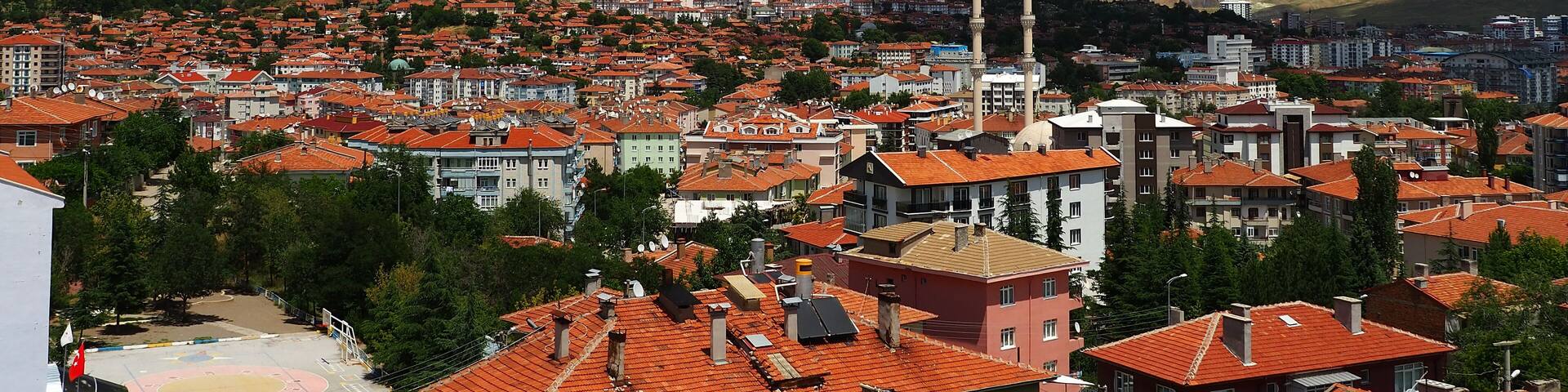 Turkey-Cankiri province city views and cloudy sky