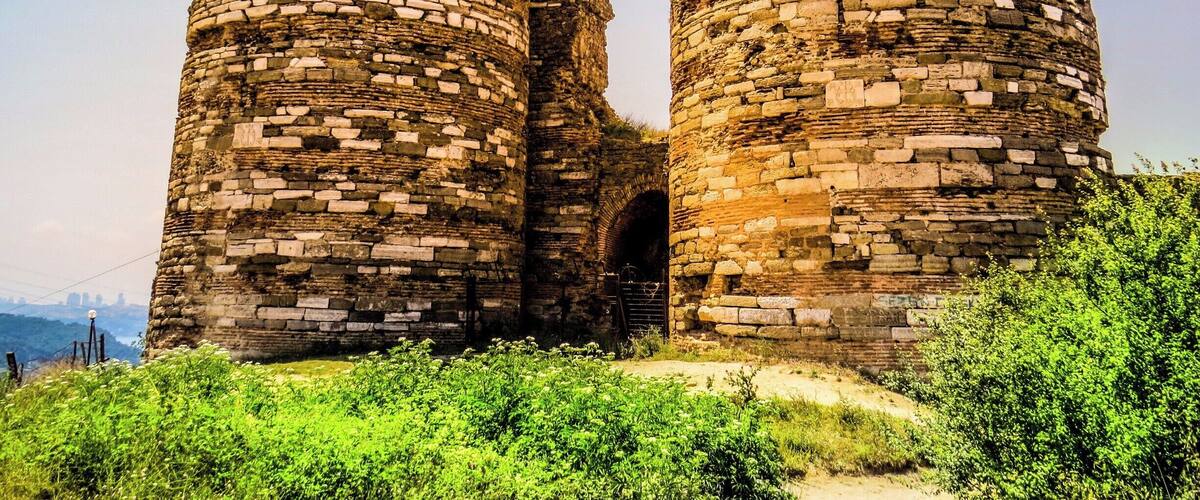 Yoros Castle, a Byzantine ruined castle at the confluence of the Bosphorus and the Black Sea, to the north of Joshua's Hill, in Istanbul, Turkey. It is also commonly referred to as the Genoese Castle, due to Genoa’s possession of it in the mid-15th century.