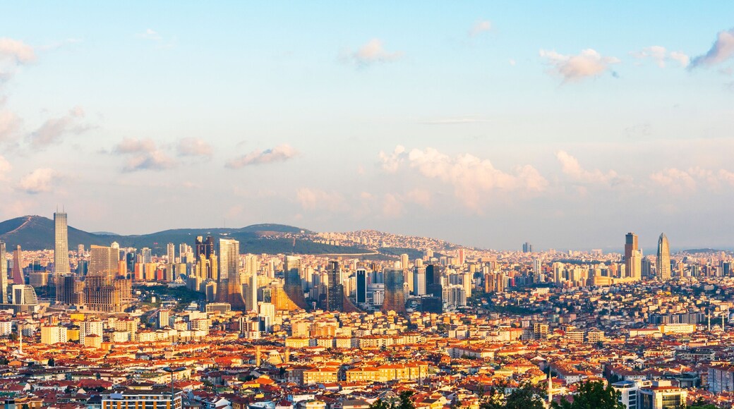 Atasehir district in Istanbul, Turkey.