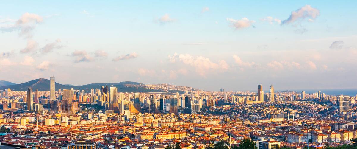 Atasehir district in Istanbul, Turkey.