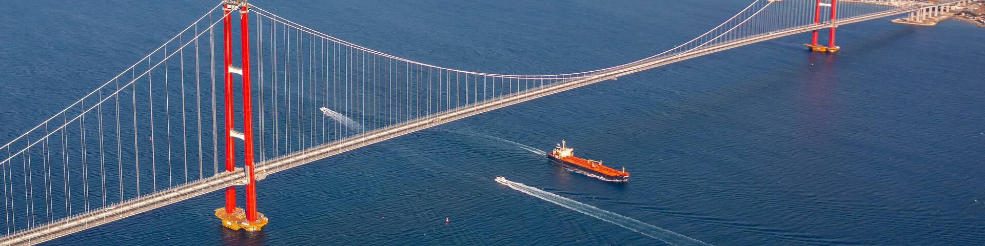 new bridge connecting two continents 1915 canakkale bridge (dardanelles bridge), Canakkale, Turkey