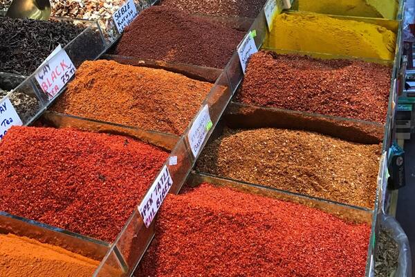 A small bazaar, called Egyptian Bazaar, in Istanbul that similar to the famous Grand Bazaar. #Red spices and other #colourful handmade ceramics, flower scarfs, and don't forget the variety flavour of Turkish delights!