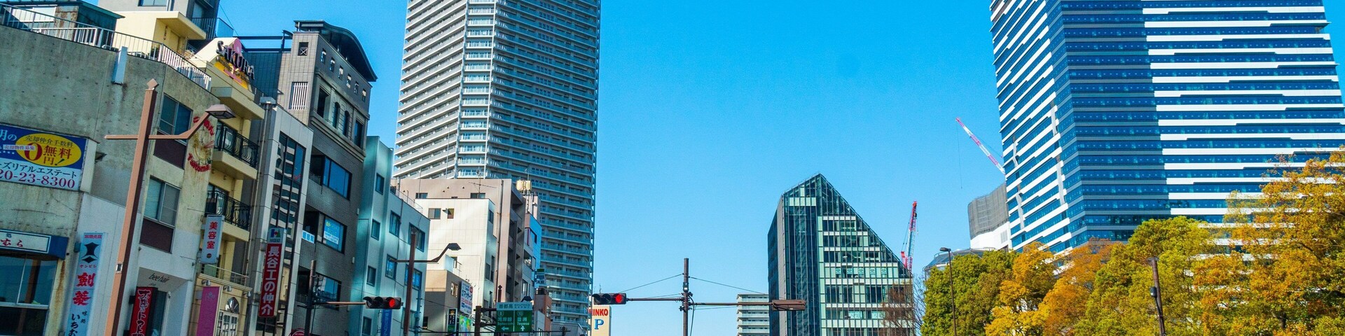 Toyosu showing a city
