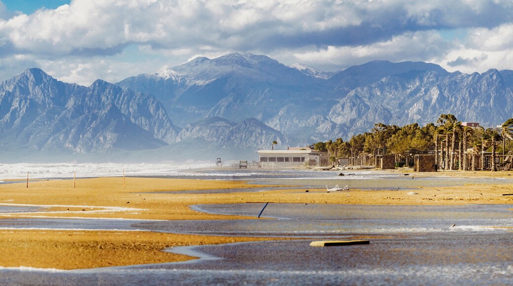 A stormy day on the beaches of Lara, Antalya