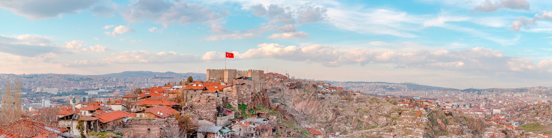 Panoramic view of Citadel of Ankara, Ankara, Turkey