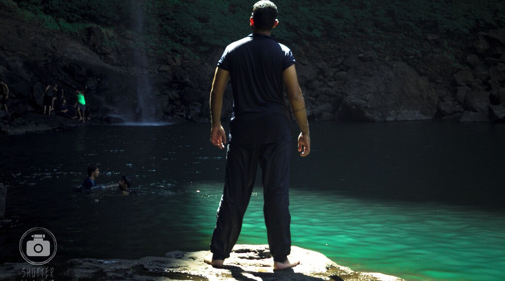 The time was special as we reached this heavenly fall by noon. It was the winter sun which was getting cut by the magnificent waterfall ! Fortunately I got a chance to capture me with it ! Presenting Devkund Adventure , Devkund - God's own waterfall !
#Adventure