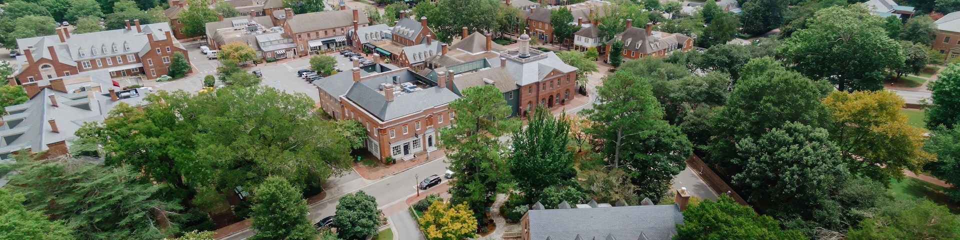 Colonial Williamsburg's Merchants Square, Williamsburg, Virginia, United States.