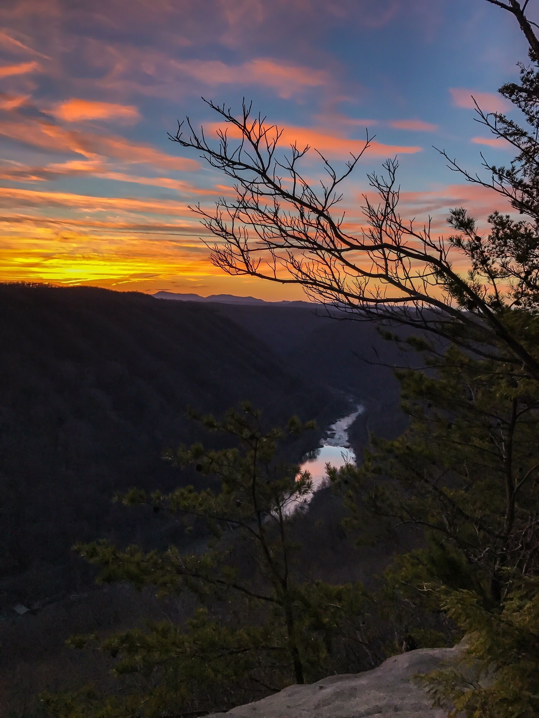 Beauty Mountain Trail Sunset in February 