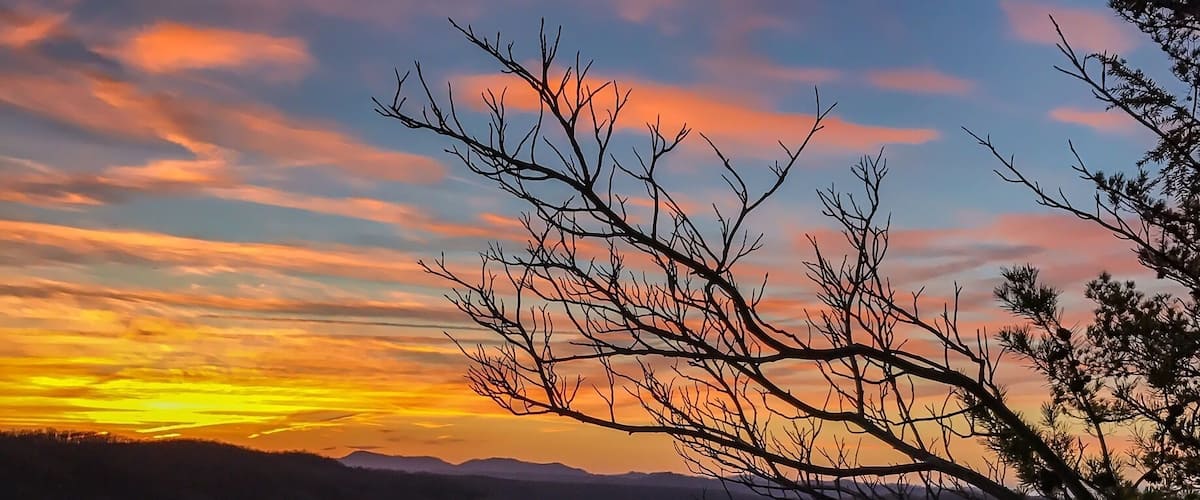 Beauty Mountain Trail Sunset in February