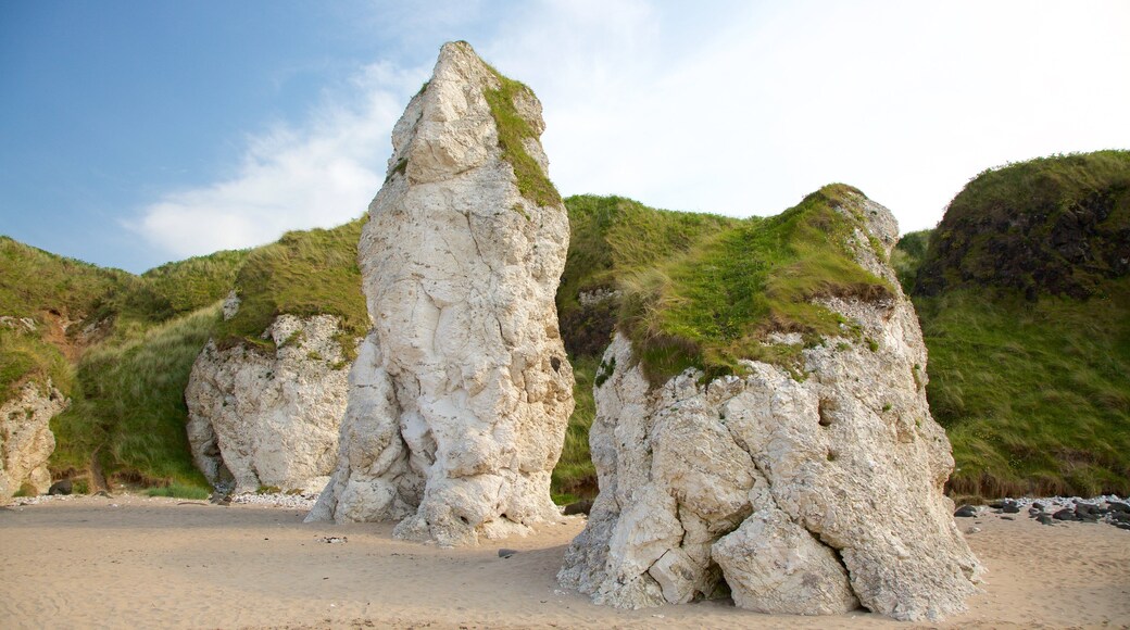 Portrush featuring a sandy beach and general coastal views
