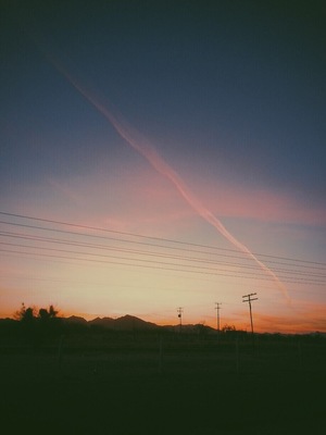 Sunset at San Pedro, part of the amazing Sonora's Desert.
