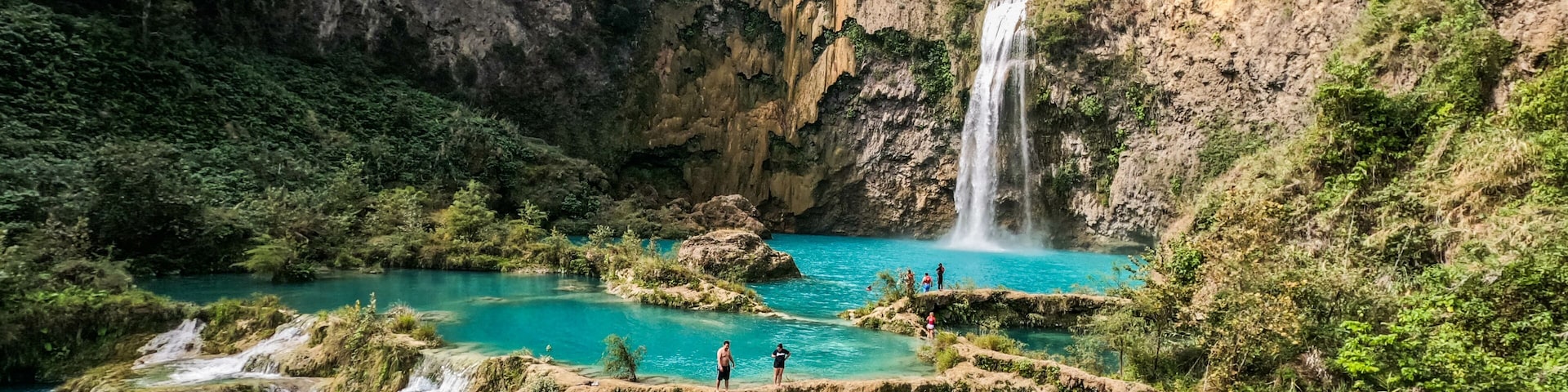 Beautiful El Salto del Meco waterfall, Huasteca Potosina, San Luis Potosi, Mexico