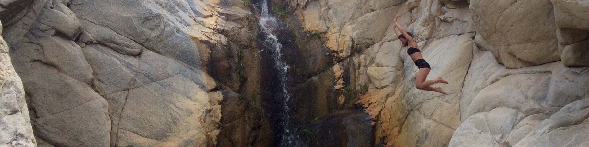 Waterfall #1 is just a mile or two hike from the campgrounds. Be extra alert for trail markers, one goes to the top of the waterfall and the other to the bottom. I recommend the bottom so you can swim up to the waterfall (if you dare!). This was a baby jump you cannot jump from the top of the falls #waterlust