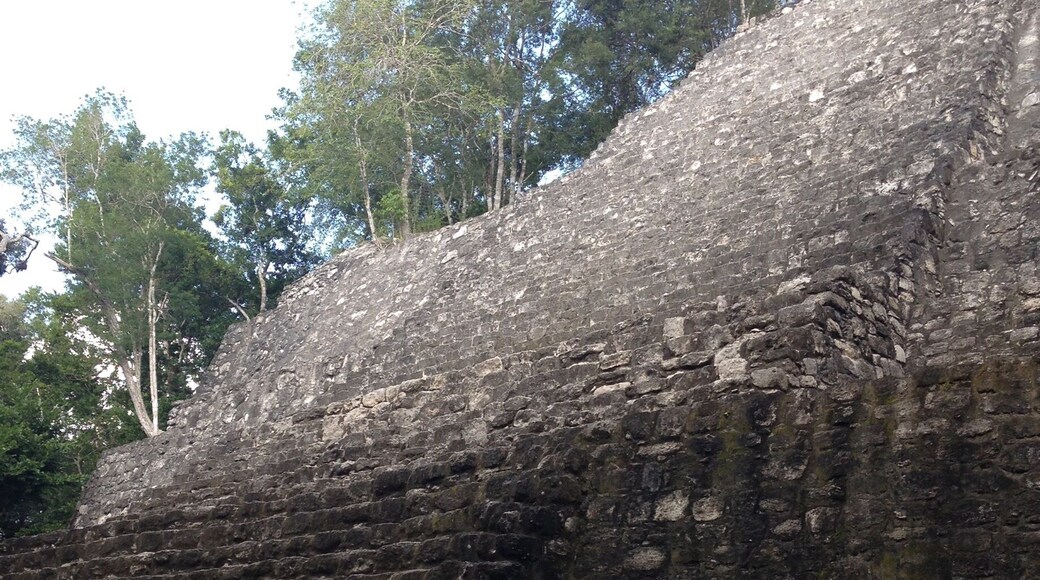 Mayan ruins deep in the jungle.