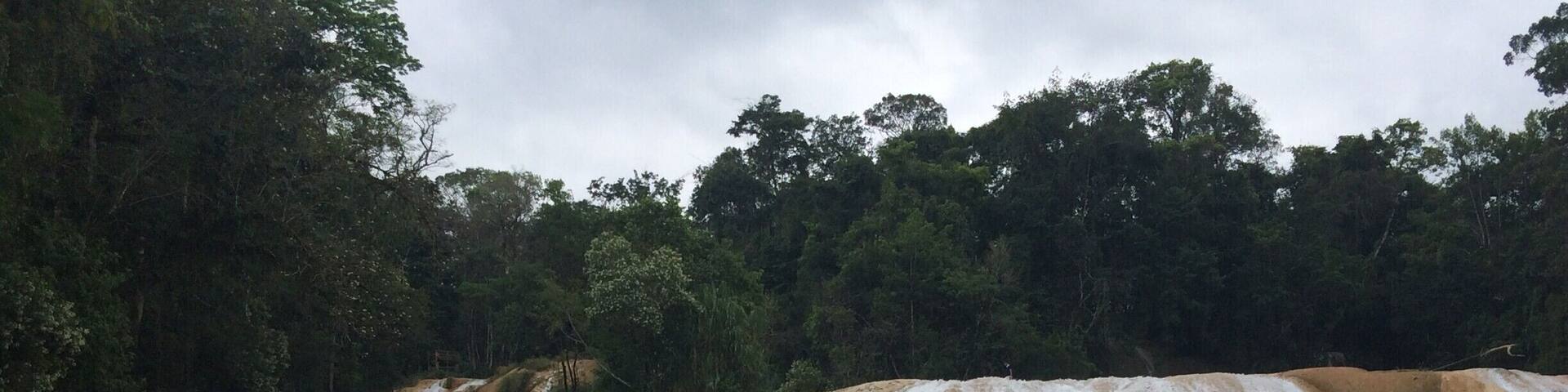 What an incredible set of falls stair-stepping down for about half a mile. What a great swim as well. We went in February after a rainy morning and had the falls to ourselves.