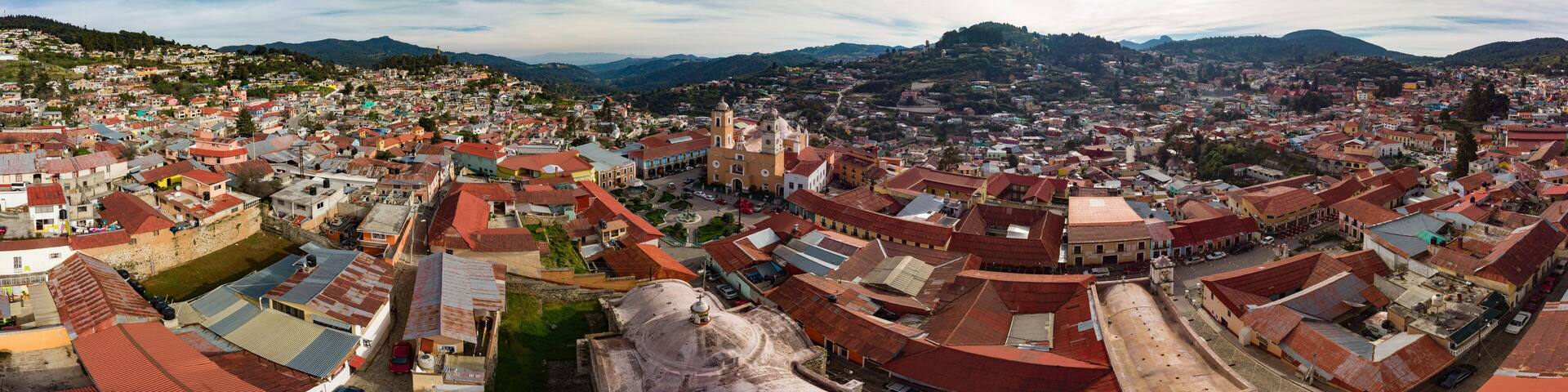 Aerial view of Real del Monte in Mexico