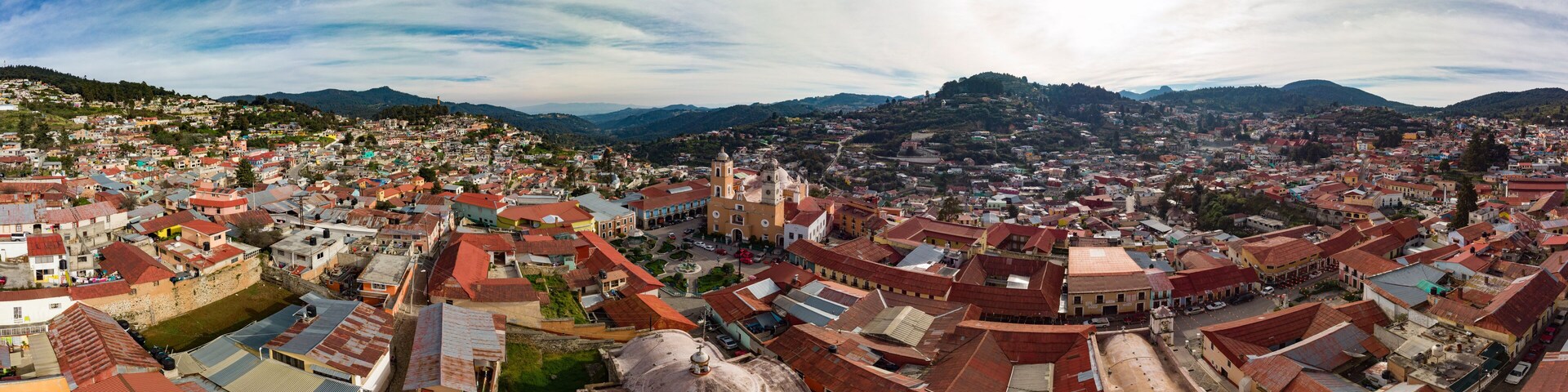 Aerial view of Real del Monte in Mexico