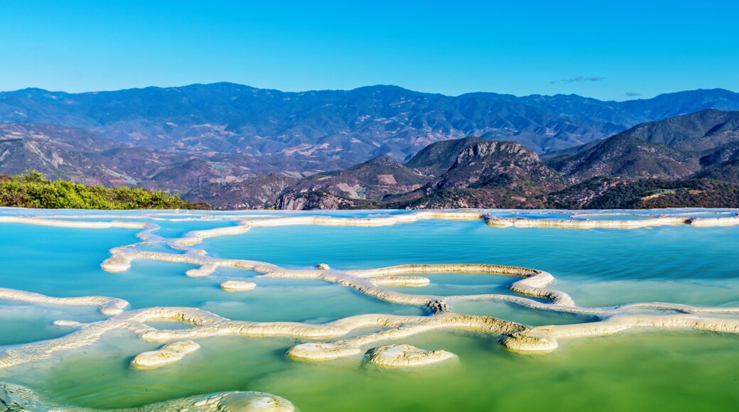 Hierve el Agua in the Central Valleys of Oaxaca. Mexico