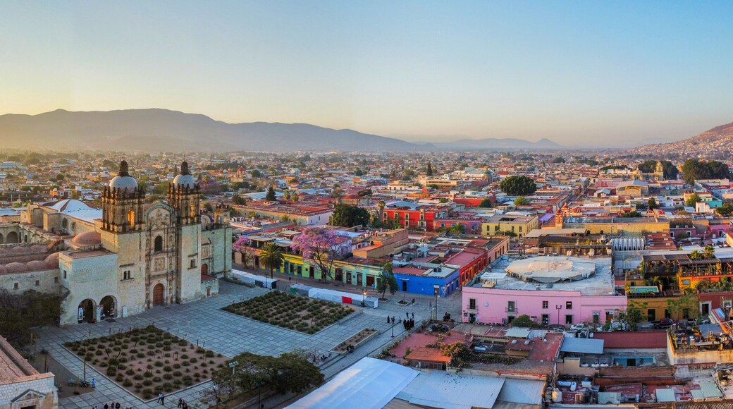 4k panorama drone photo of oaxaca city mexico, travel summer guelaguetza sunrise travel in america holidays