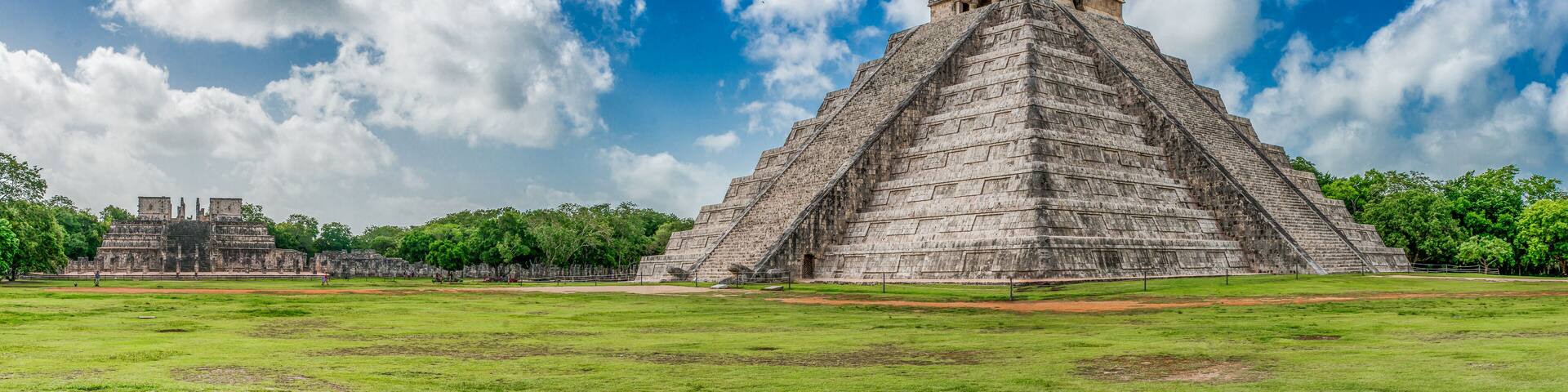 Panorama Shot from Chichen Itza Maya Kukulkan Temple