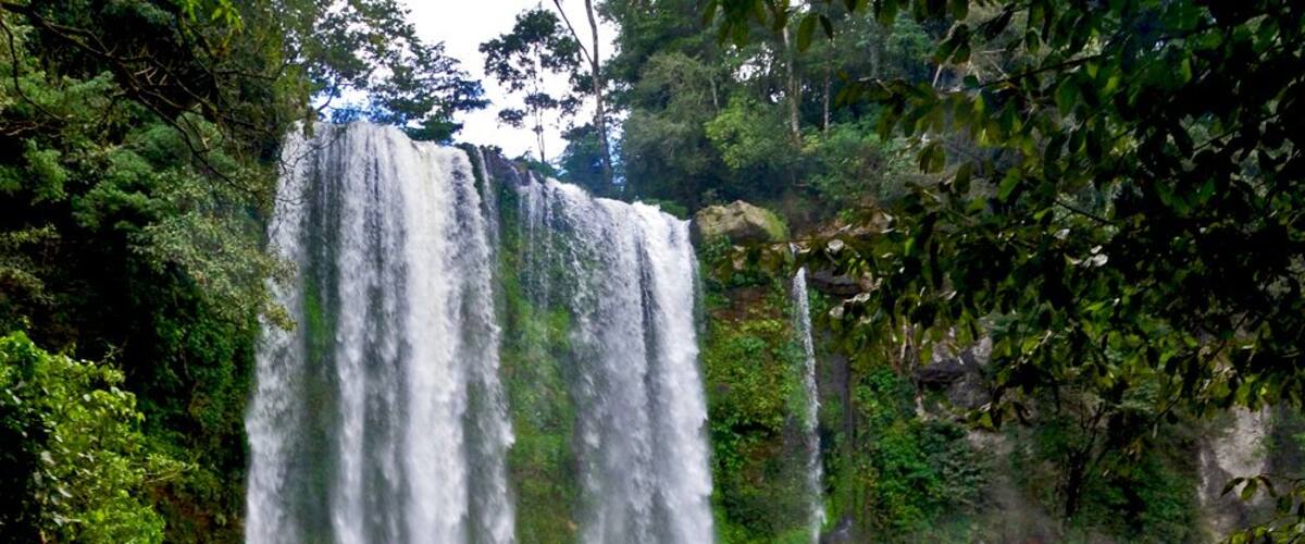 It's well-known in cine-culture as the "Predator" waterfall, but Misol-Ha (it's real name) needs no cultural reference. It is flocked to and admired for its rugged, steamy beauty and the cool, carved rock shelf beneath which visitors can stand and feel the body-numbing force of the water as it thunders down in front of them. The little hike down to the back of the falls is slippery but worth it (wear sturdy shoes!). It's pool is also the perfect place for a quick dip. The eco lodge there offers cabins near the falls as well as a restaurant. Well worth a day trip or a stay. • http://www.misol-ha.com/en/index.html • #Chiapas #Mexico #waterfalls #jungle #cabins #cinetrove #localgem
