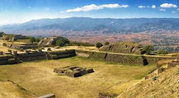 If one had to choose among the vast number of Mexican pre-Hispanic cultures for its uniqueness, development, wisdom, and strength, the Zapotecas would rank at the very top. Here is a panoramic view of their most important urban and ceremonial settlement in Oaxaca: Monte Alban.