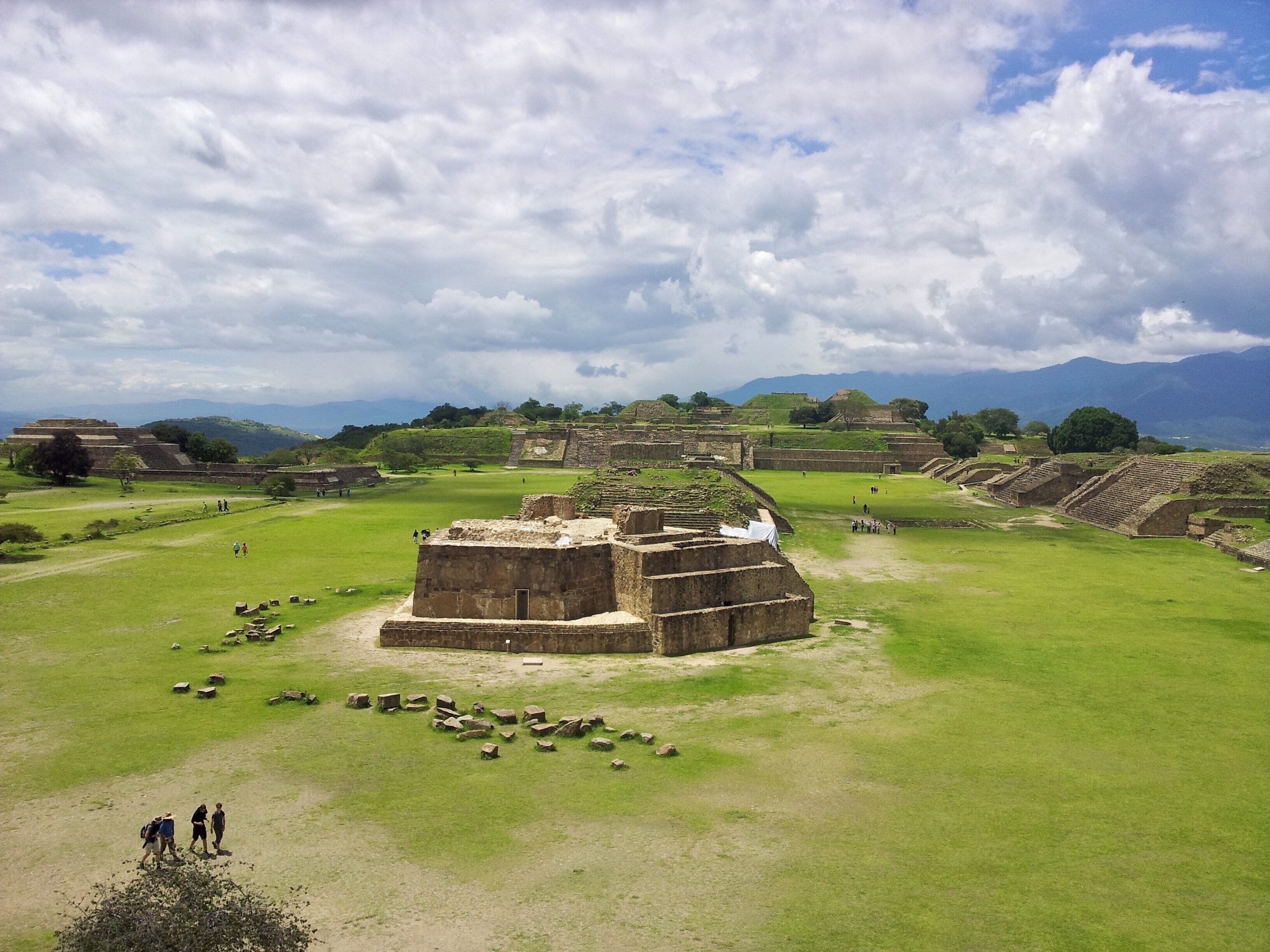 This is Monte Alban archaeological site in the Santa Cruz Xoxocotlán Municipality in the southern Mexican state of Oaxaca.
