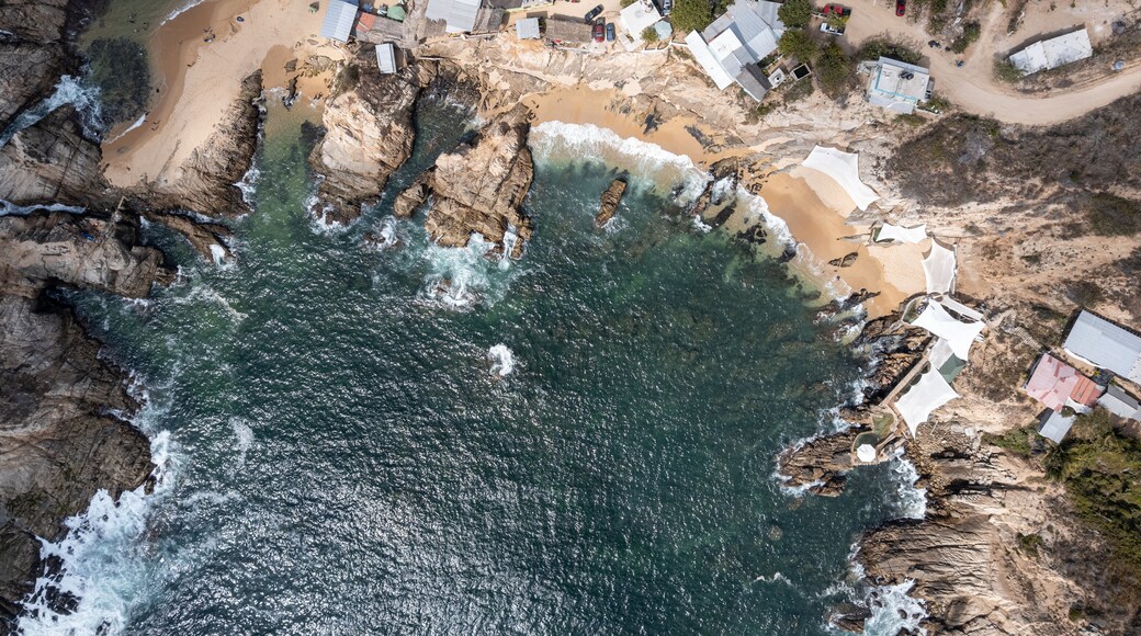 El Faro de Bucerias beach in the municipality of Aquila, Michoacan, Mexico. buserias, vuserias, vucerias.
