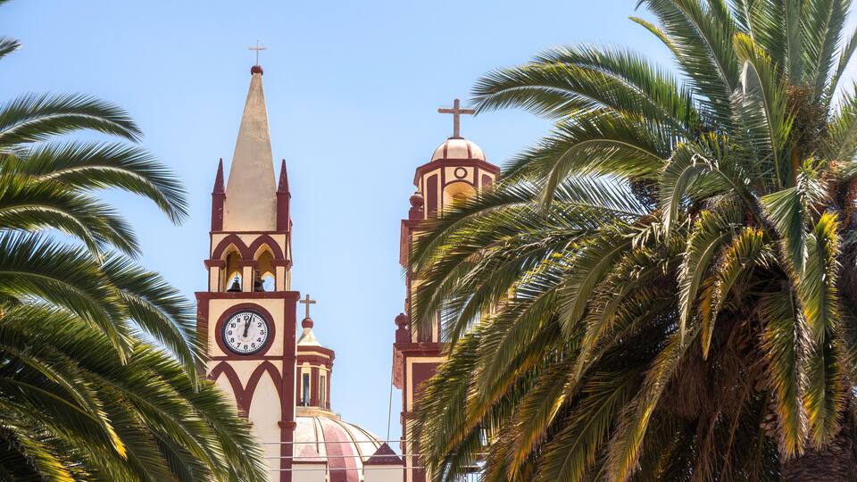 Church of the Divine Savior in the main garden of Doctor Mora Guanajuato