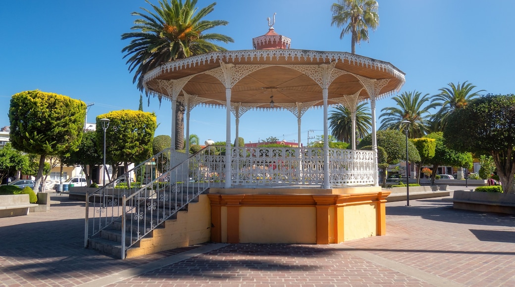 Traditional Mexican kiosk in the garden square of Doctor Mora Guanajuato