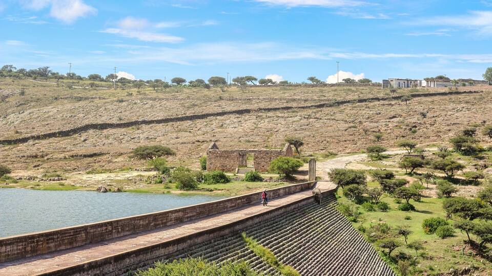 landscape of the river in Doctor Mora Guanajuato México