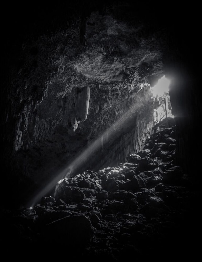 I get shivers down my spine whenever I have the opportunity of being inside a cave during its particular "Golden Hour"—that moment during the day when the Sun is on the right angle and the light turns into a beautiful sunbeam.
