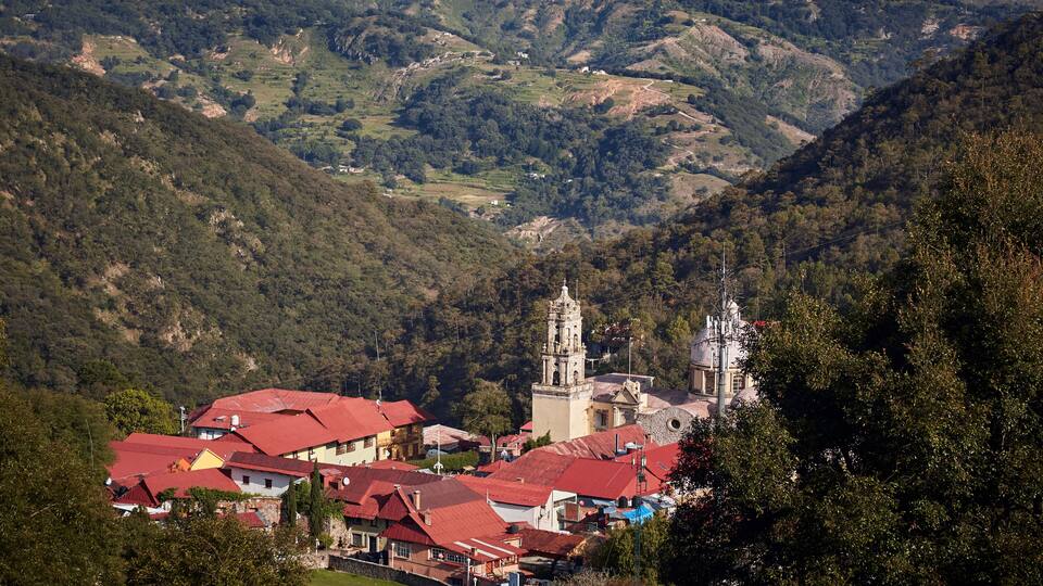 Beautiful landscape of the magical town of Mineral del Chico and its surrounding mountains in Hidalgo Mexico on a sunny morning; Shutterstock ID 1198232593; Purchase Order: -