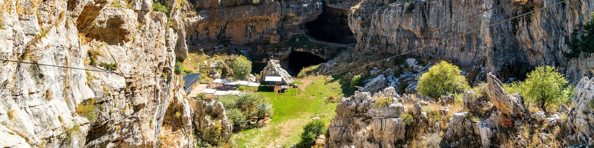 Baatara gorge sinkhole in Tannourine, Lebanon