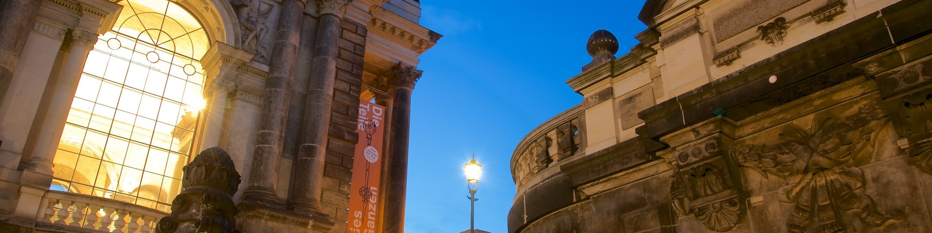 Dresden que inclui elementos de patrimônio, cenas de rua e cenas noturnas