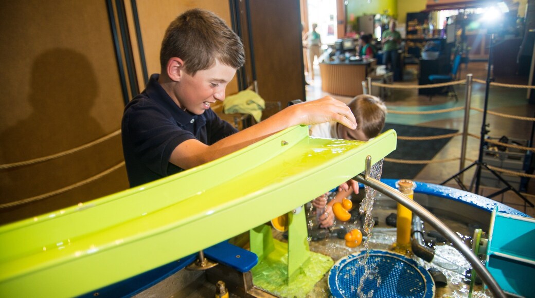 Exploration Works showing interior views as well as an individual child