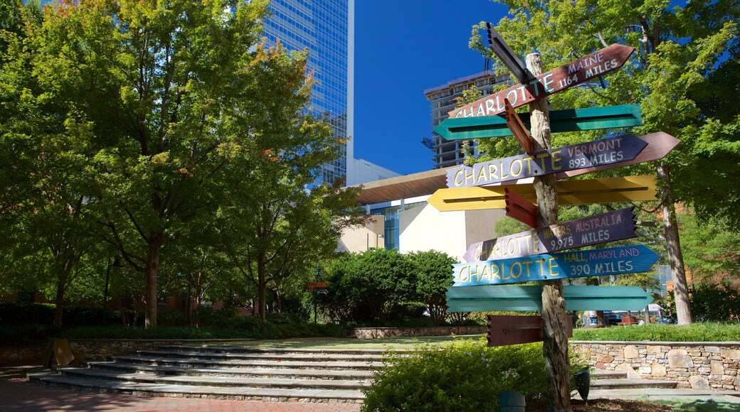 The Green showing signage